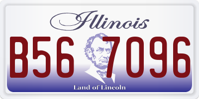 IL license plate B567096