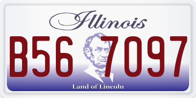 IL license plate B567097