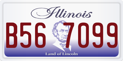 IL license plate B567099