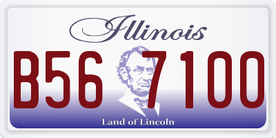IL license plate B567100