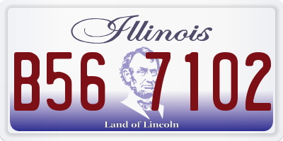IL license plate B567102