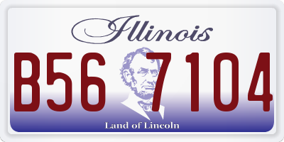 IL license plate B567104