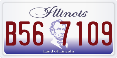 IL license plate B567109