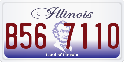 IL license plate B567110