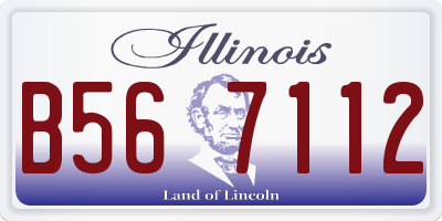 IL license plate B567112