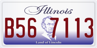 IL license plate B567113