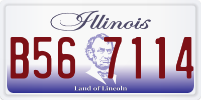 IL license plate B567114