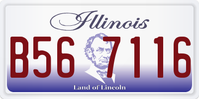 IL license plate B567116