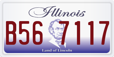 IL license plate B567117