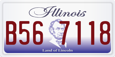 IL license plate B567118