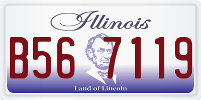 IL license plate B567119