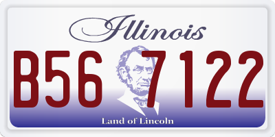 IL license plate B567122