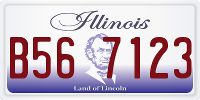 IL license plate B567123