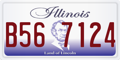 IL license plate B567124