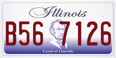 IL license plate B567126