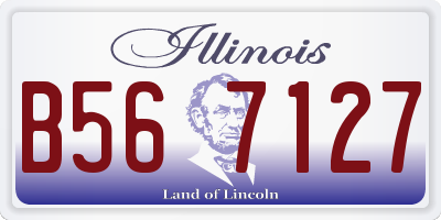 IL license plate B567127