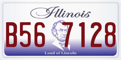 IL license plate B567128