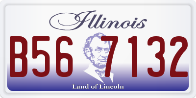 IL license plate B567132