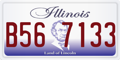IL license plate B567133