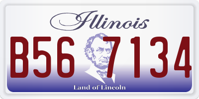 IL license plate B567134