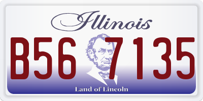IL license plate B567135