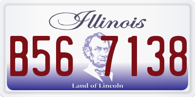 IL license plate B567138