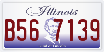 IL license plate B567139