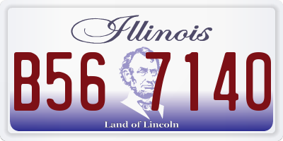 IL license plate B567140