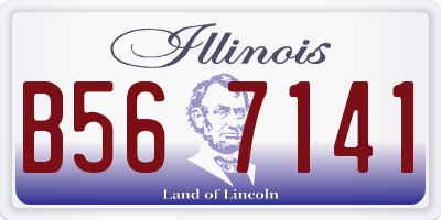 IL license plate B567141