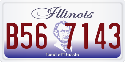 IL license plate B567143
