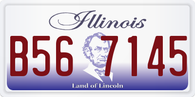 IL license plate B567145