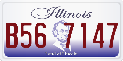 IL license plate B567147