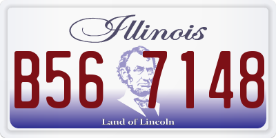 IL license plate B567148