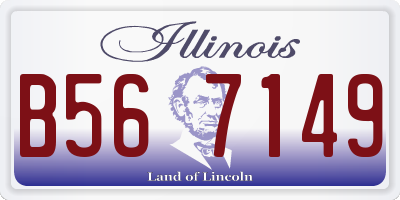IL license plate B567149