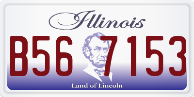 IL license plate B567153