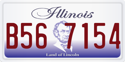 IL license plate B567154