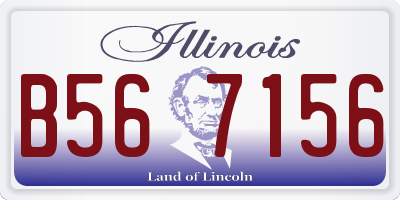 IL license plate B567156