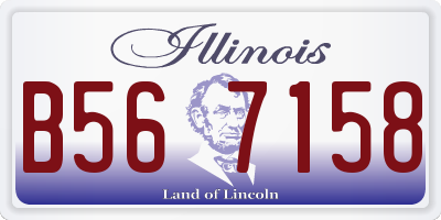 IL license plate B567158