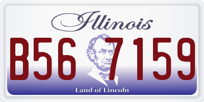 IL license plate B567159