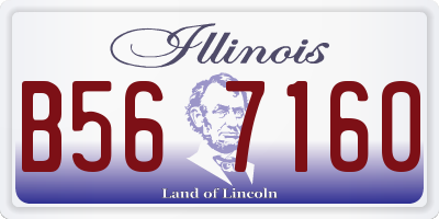 IL license plate B567160