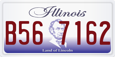 IL license plate B567162