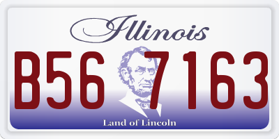 IL license plate B567163