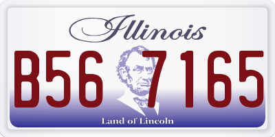 IL license plate B567165