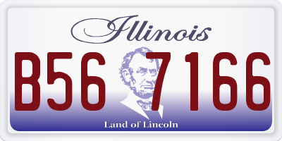 IL license plate B567166