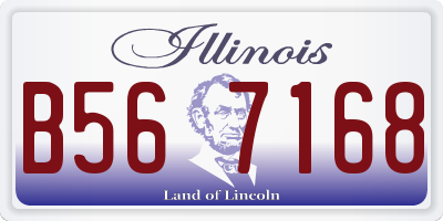 IL license plate B567168