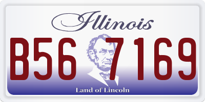 IL license plate B567169