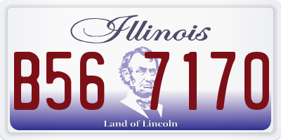 IL license plate B567170
