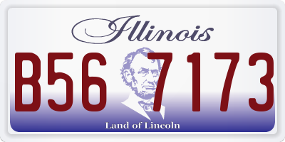 IL license plate B567173