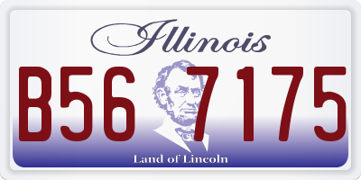 IL license plate B567175