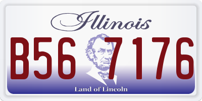 IL license plate B567176
